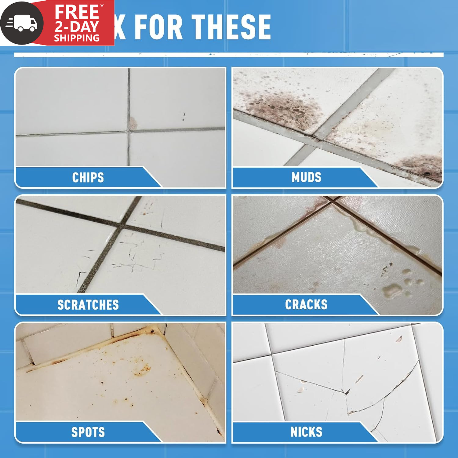 DWIL Tub and Tile Paint, White Touch up Paint for Porcelain, Scratches, Cracks a