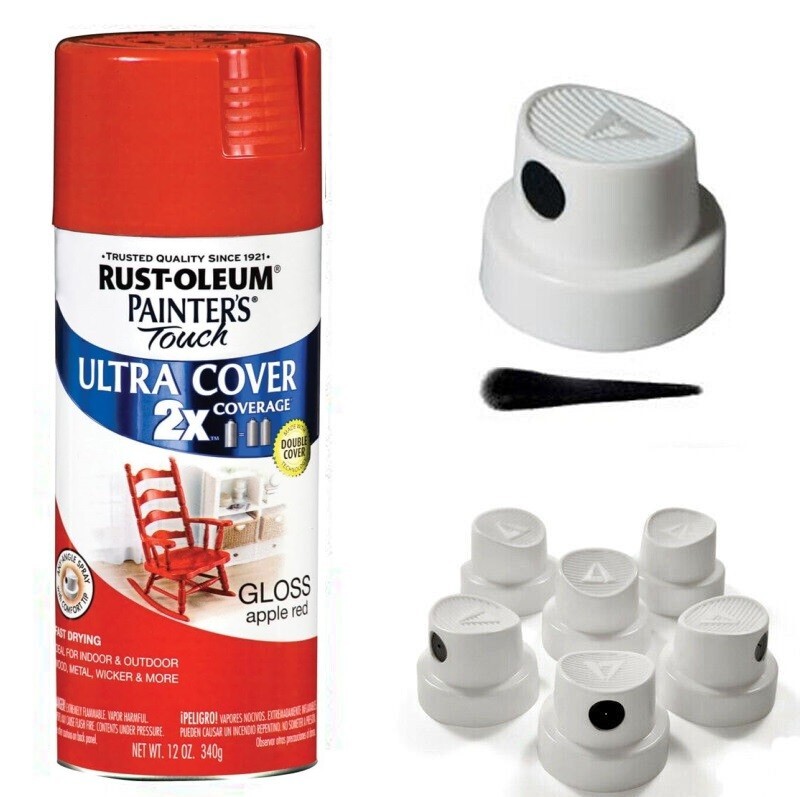 5 Spray NOZZLES for Rust-Oleum 2X Ultra Cover Spray Paint – Painters Touch Spray