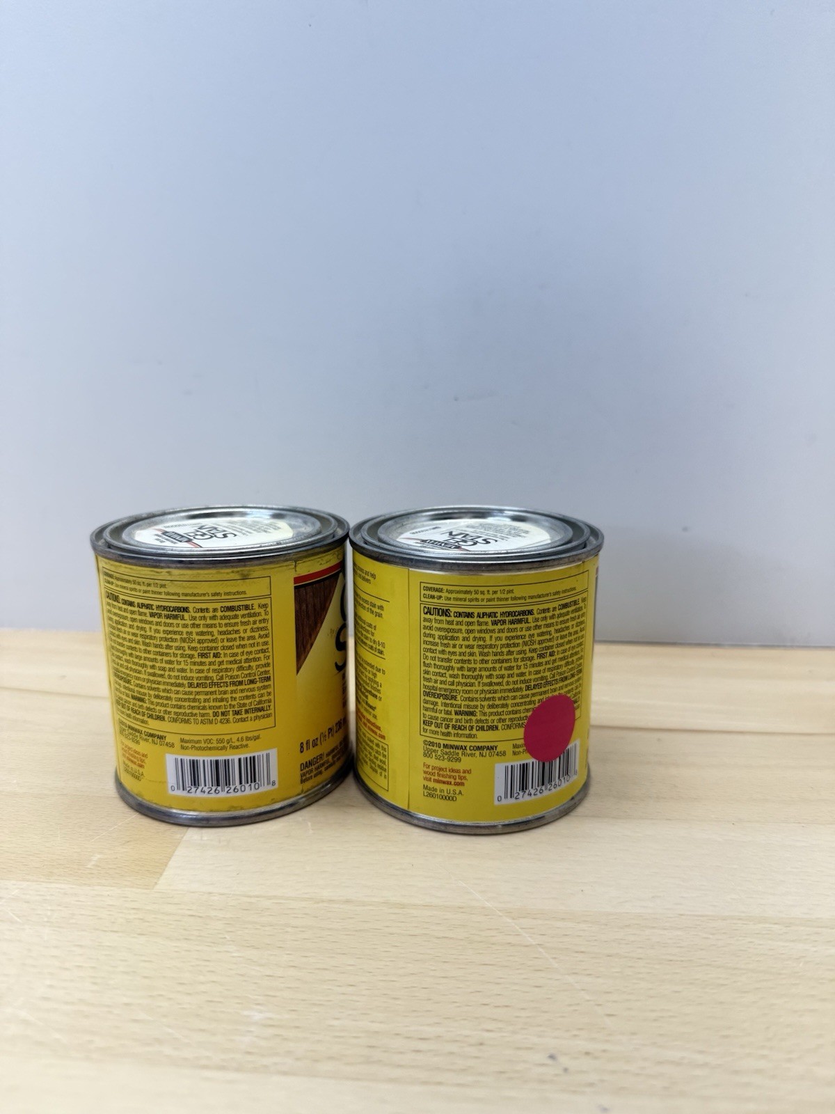 Minwax Chestnut Gel Stain Wood ½ Pint Oil based Lot Of 2