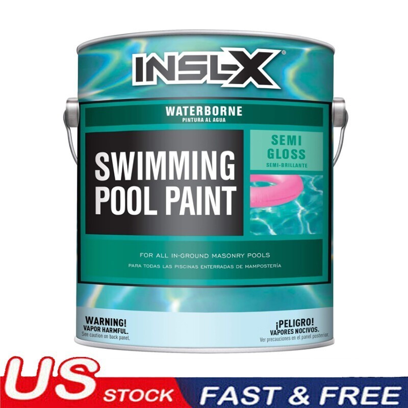 Waterborne Semi-Gloss Acrylic Swimming Pool Paint Quick-drying White 1 Gallon