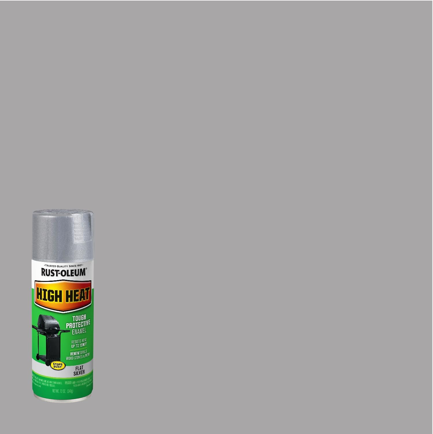 Rust-Oleum High Heat Enamel Spray Paint 12 oz Silver – 2000F BBQ & Exhaust NEW