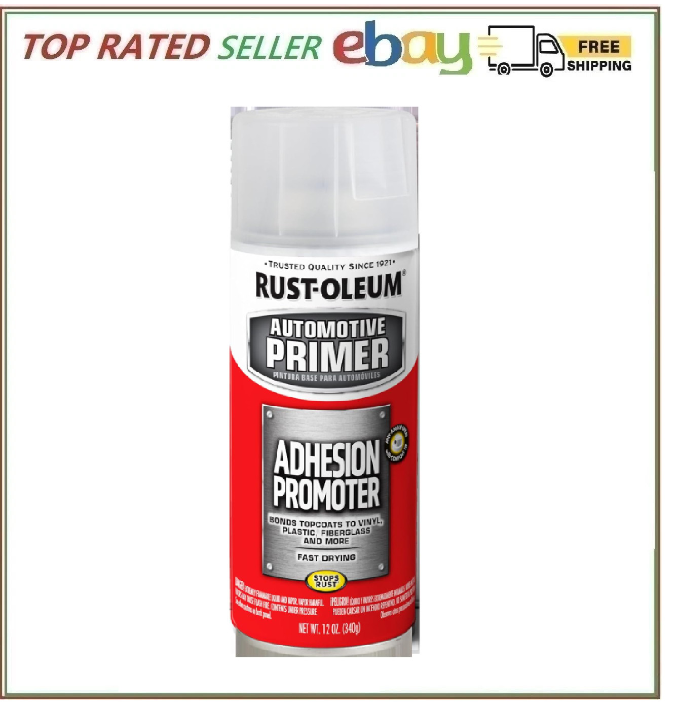 Rust-oleum Automotive Adhesion Promoter Clear Spray Paint For Vinyl Plastic 1…