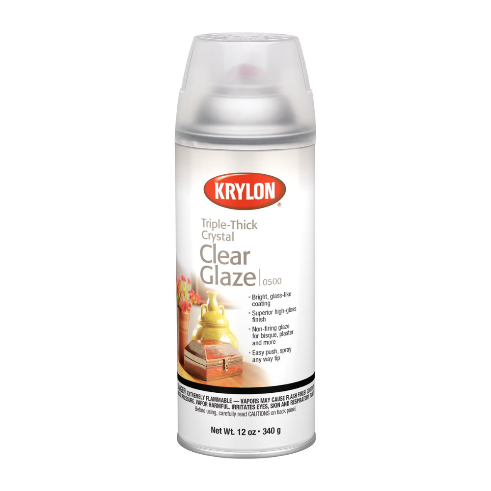 6 Pack Krylon I00500A07 Triple-Thick Crystal Clear High Gloss Spray Paint, 12 oz