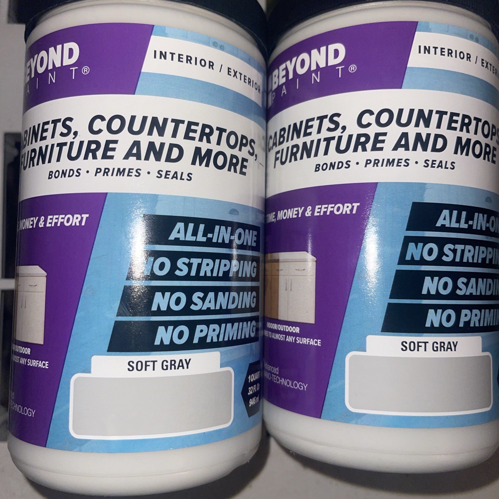 Beyond Paint.2qt. Soft Gray Cabinets, Countertops, Furniture and More
