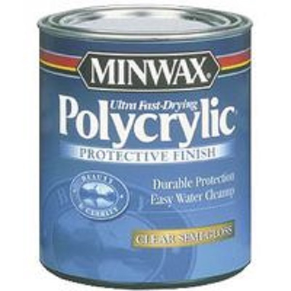 NEW MINWAX QUART CLEAR SEMI GLOSS WATER BASED POLYCRYLIC FINISH 6543086
