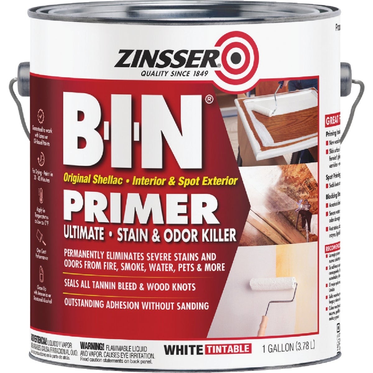 Zinsser B-I-N Shellac-Based Ultimate Stain Blocker Interior & Spot Exterior