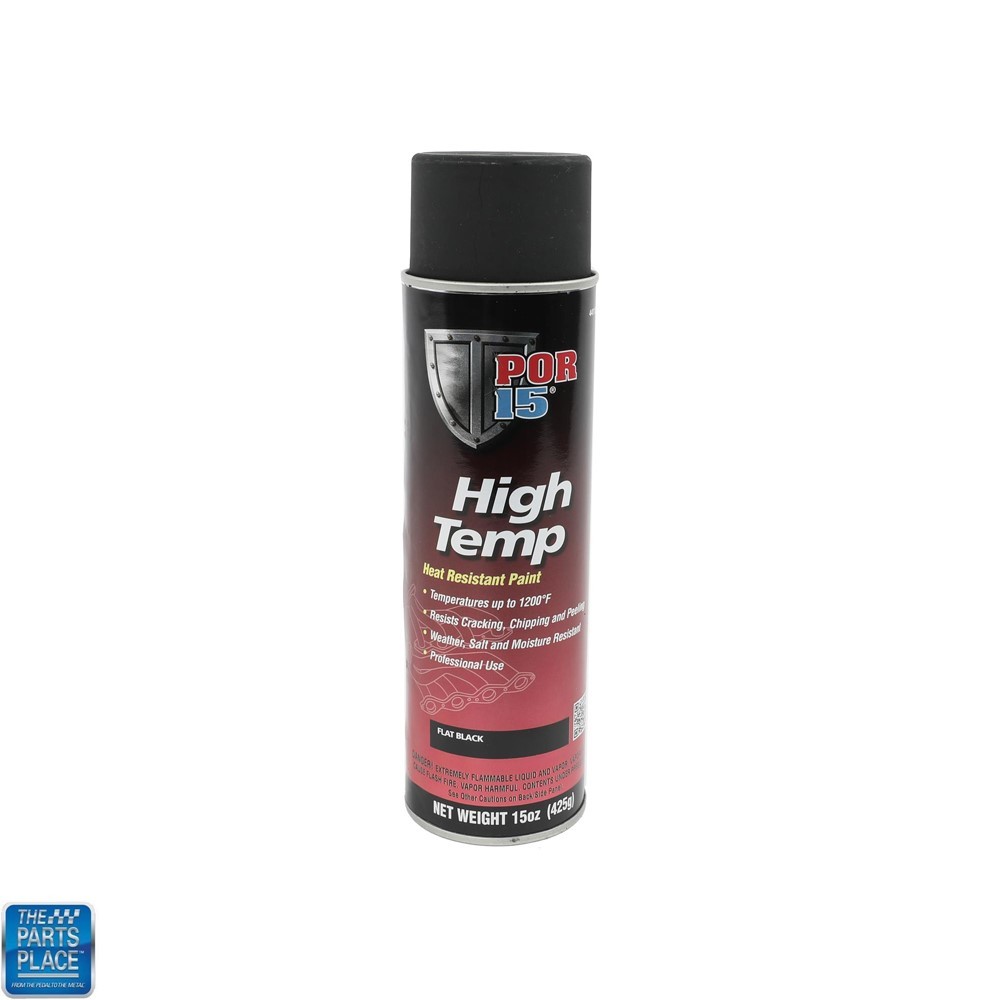 POR-15 High Temperature Temp Flat Black 15 oz Aerosol / Spray Can Paint 1200° F