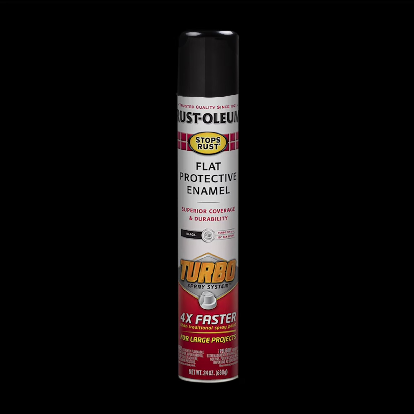 Rust-Oleum Stops Rust Protective Enamel Spray Paint with Flat Turbo 24oz. 2 Pack