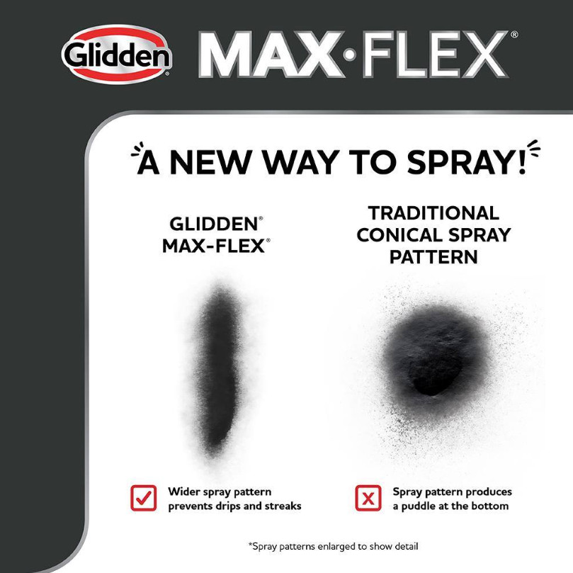 GLIDDEN MAX FLEX Satin Brick Red Interior/Exterior All Surface Spray Paint 12 oz