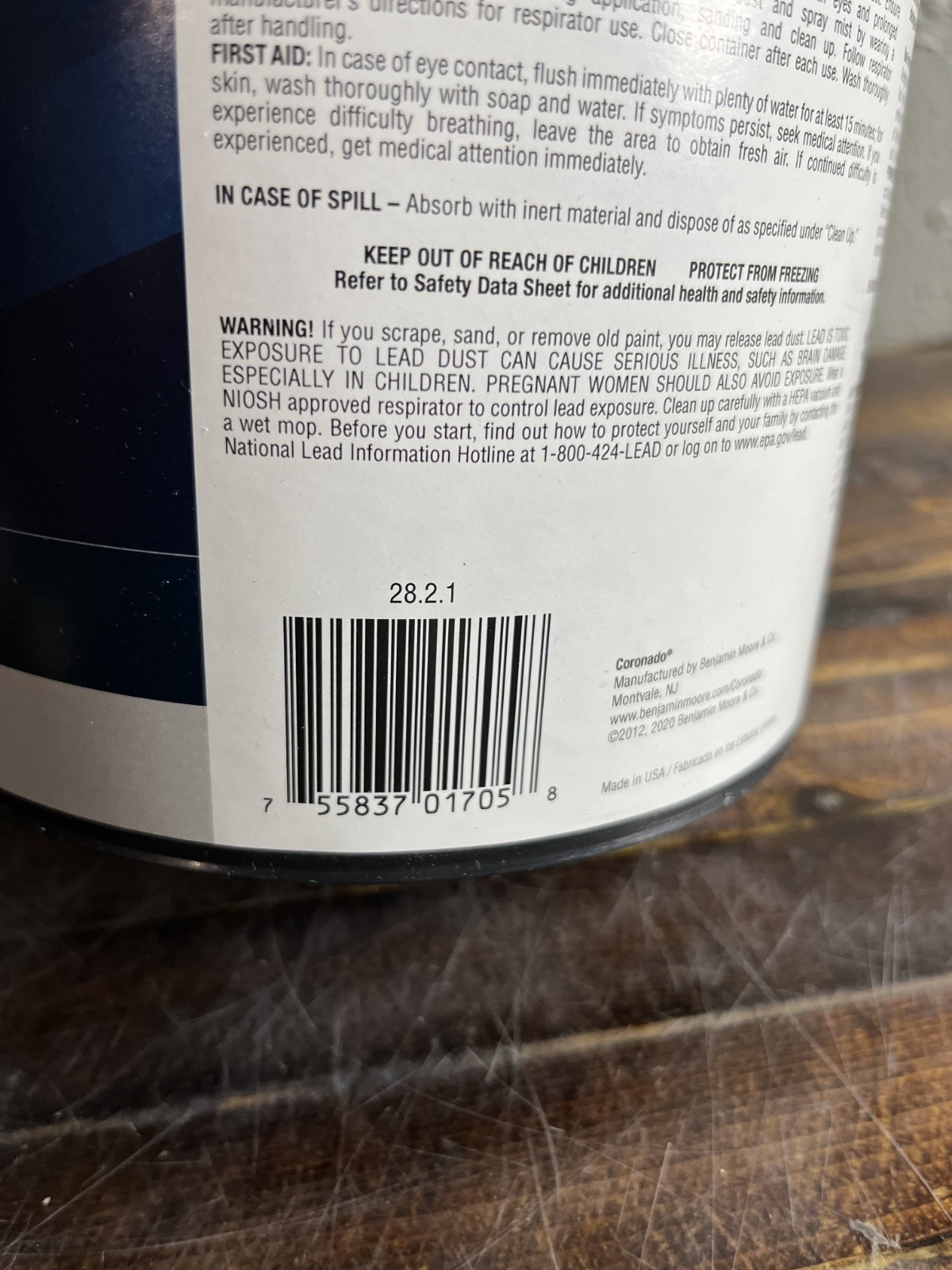 Coronado Super Kote 5000 Interior Acrylic Latex Paint Black Flat 1 Gallon 28-2