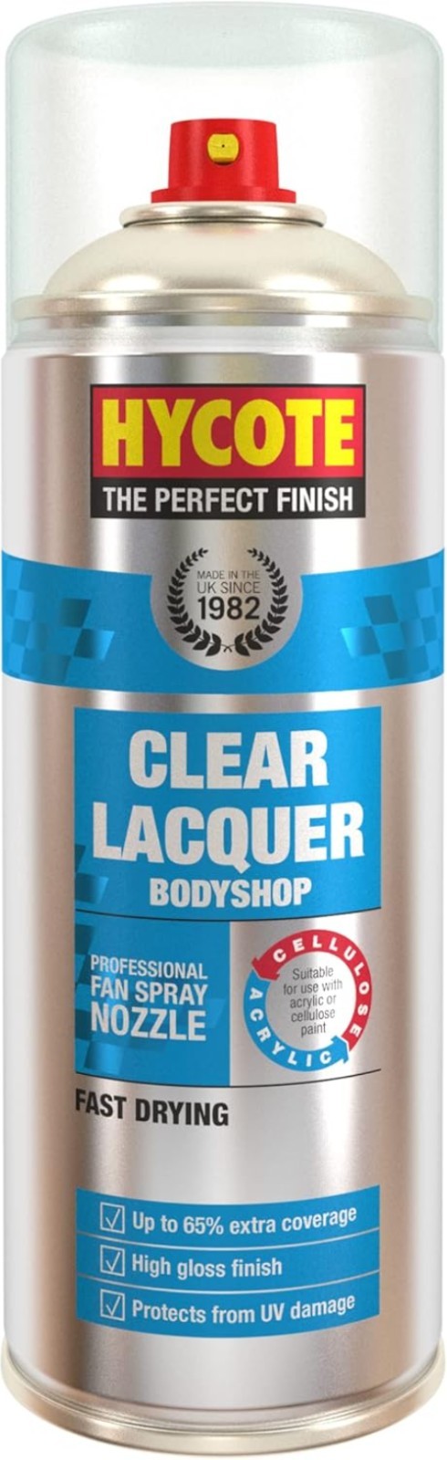 Clear Coat Lacquer Spray – 13.5 Oz with Integrated Fan Nozzle for Easy Use