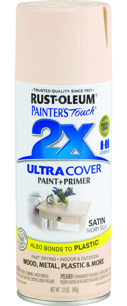 PAINTER’S Touch Satin Spray Paint, Satin, Ivory Silk, 12 oz, Aerosol Can
