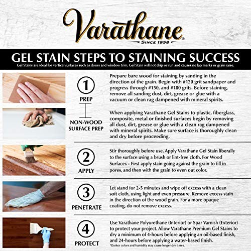 Varathane Premium Gel Stain For Vertical Surfaces Quart Rich Deep Color