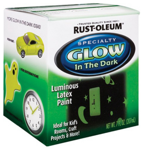 (2) Pack Rustoleum 214945 7 oz Glow In The Dark Luminous Latex Glowing Paint