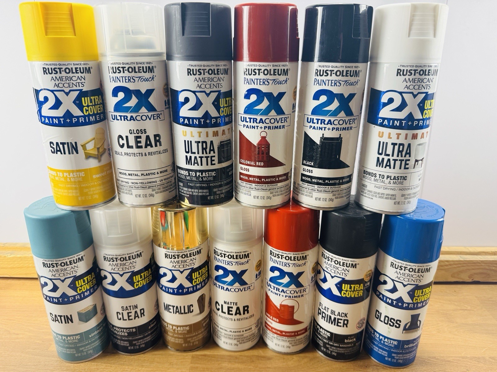 Huge Lot Rust-Oleum Paint + Primer Spray Paints 12oz