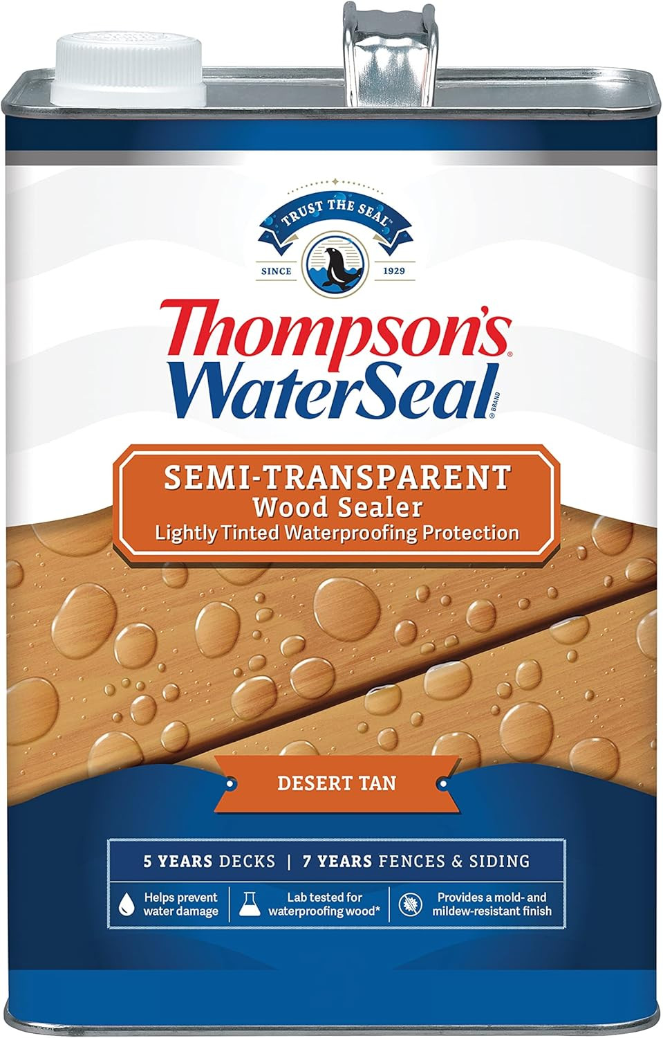 Semi Transparent Waterproofing Wood Stain Sealer Desert Tan 1 Gallon Deck