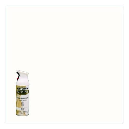 Rust-Oleum Universal Premium Spray Paint, Gloss White, 12 oz Aerosol Can, 2/Pack