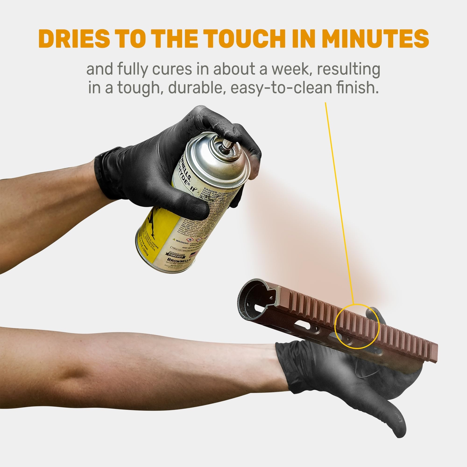 Aluma-Hyde 2 Epoxy Based Firearms Finish Aerosol Can Earth Brown