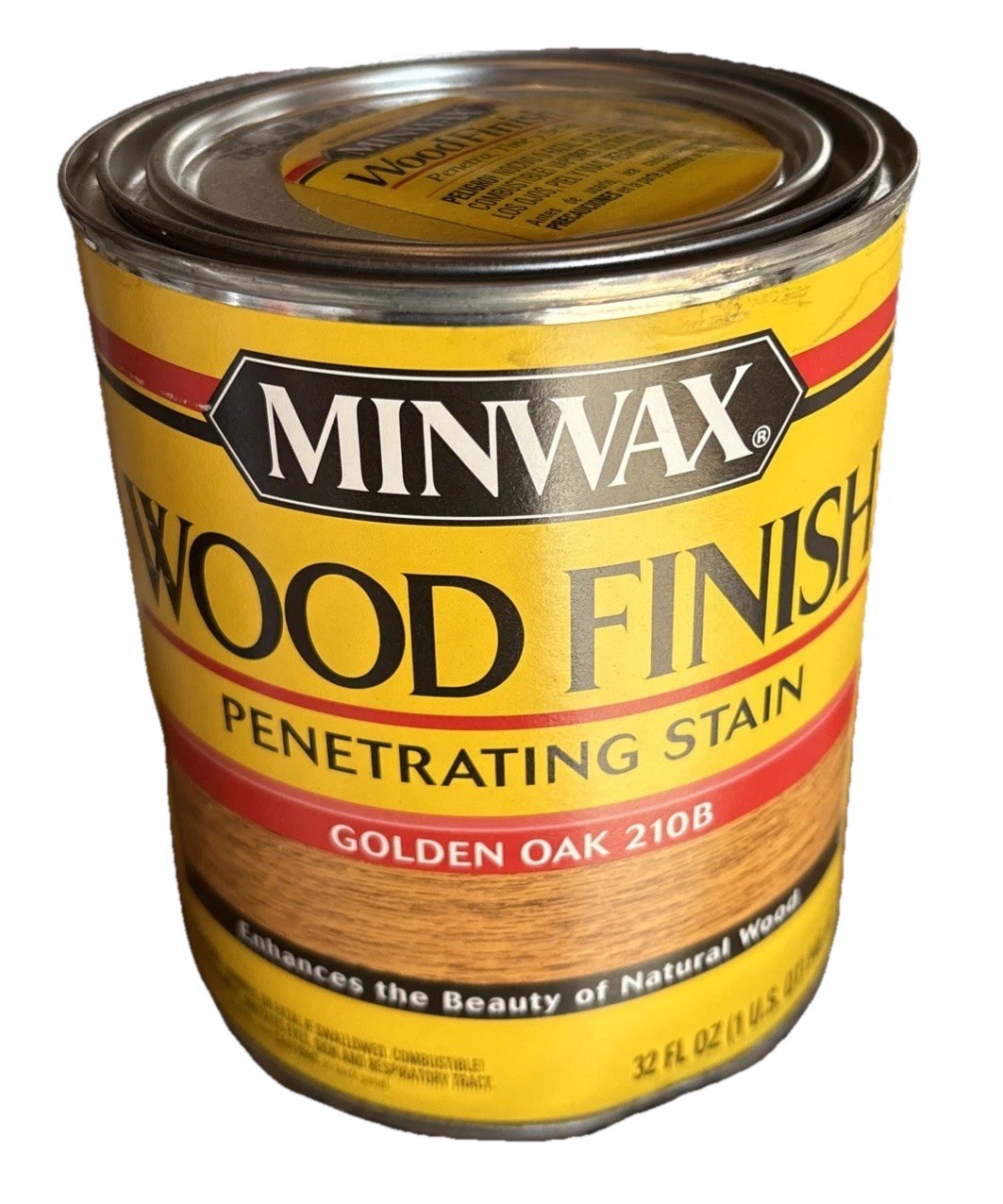 2 Pack Minwax Wood Finish Semi-Transparent Golden Oak Oil-Based Wood Stain 1 qt.