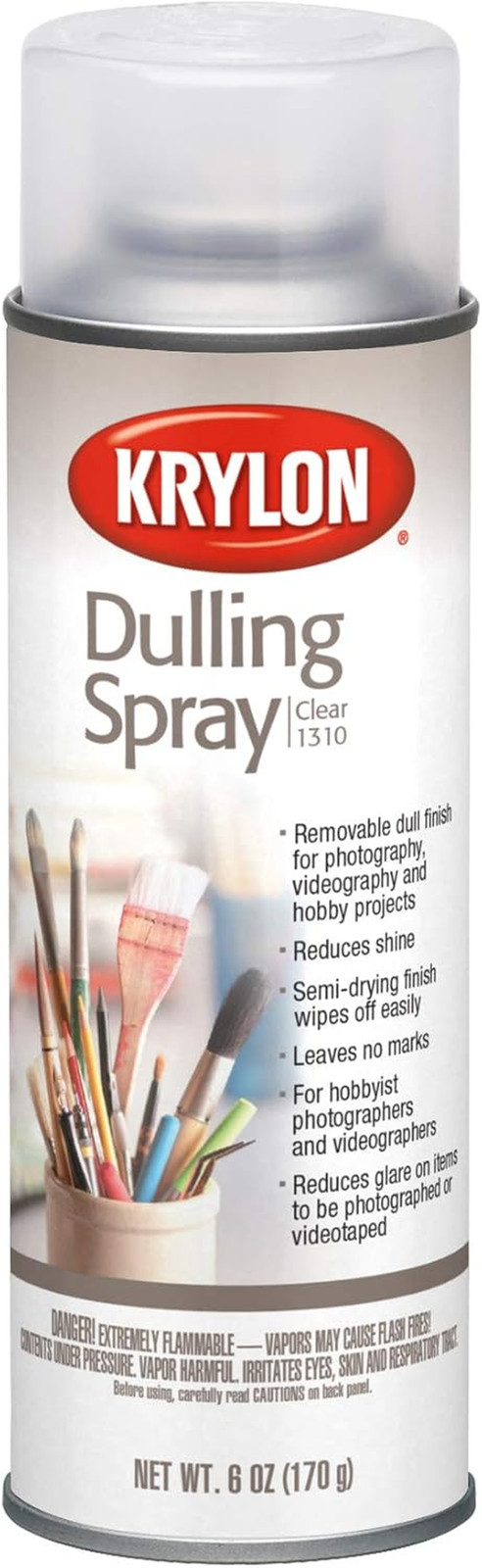 Krylon Clear Dulling Spray Paint Dull Finish, 6 Ounces