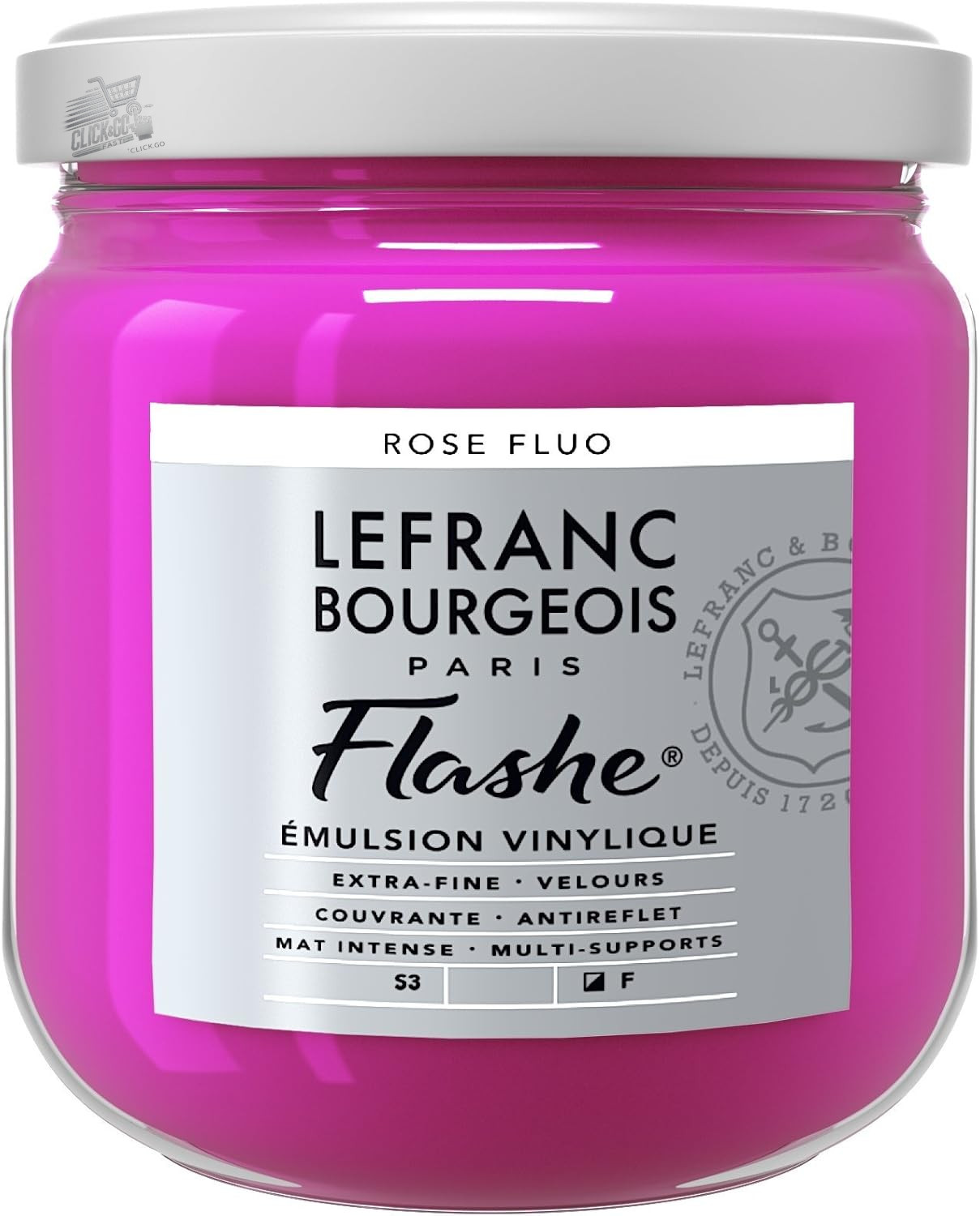LEFRANC BOURGEOIS ACRYLIC PAINT FLASHES 400ML FLUORESCENT BENGAL RED ART COLOR
