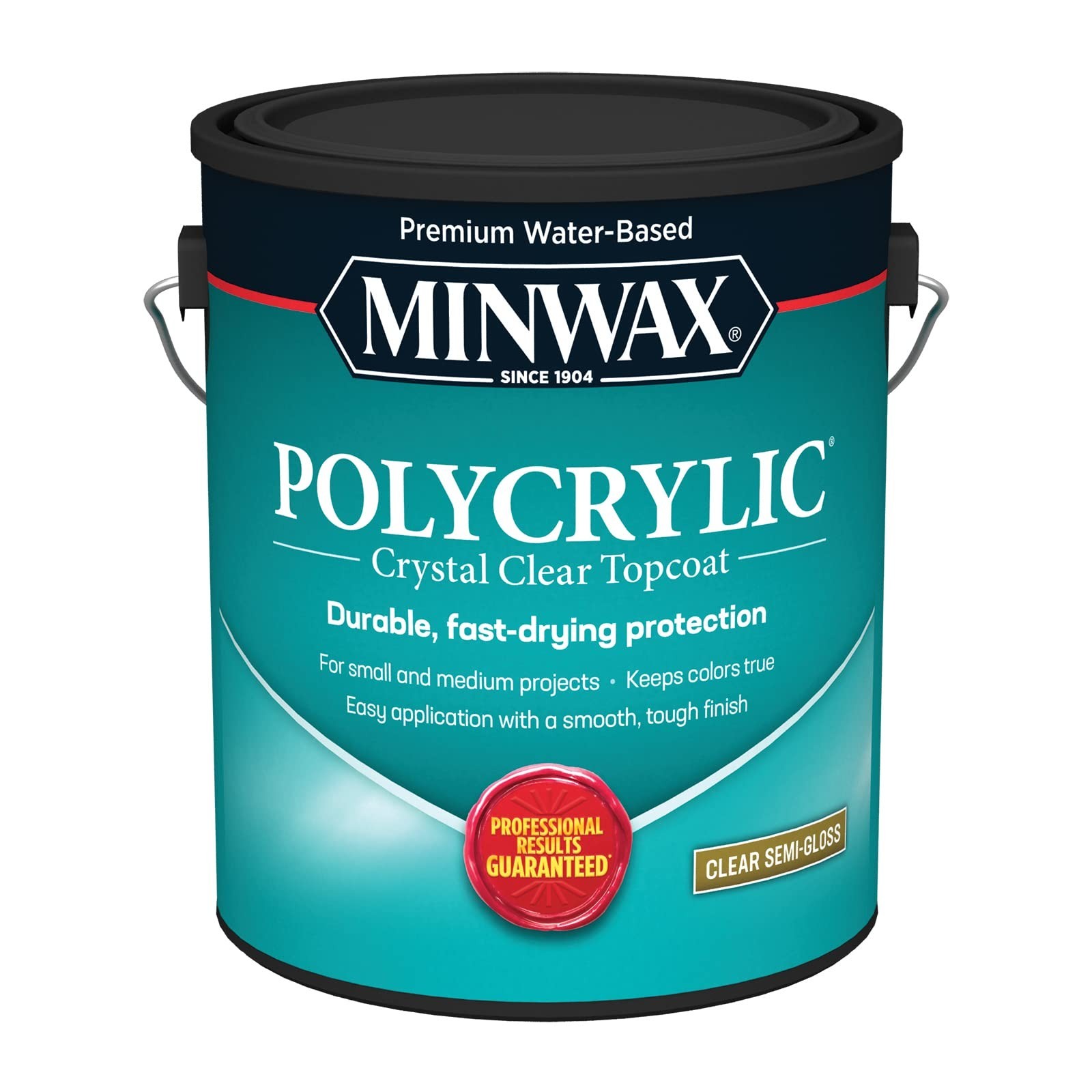 Clear Polycrylic Protective Finish – 1 Gallon Water-Based Semi-Gloss Coating