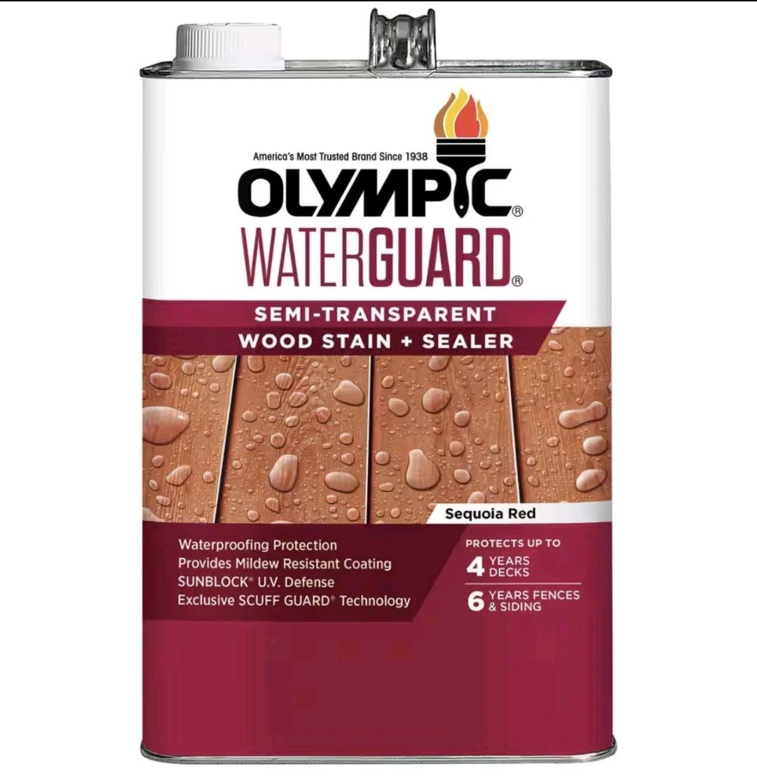 Waterguard 1 Gal. Sequoia Red Semi-Transparent Wood Stain and Sealer