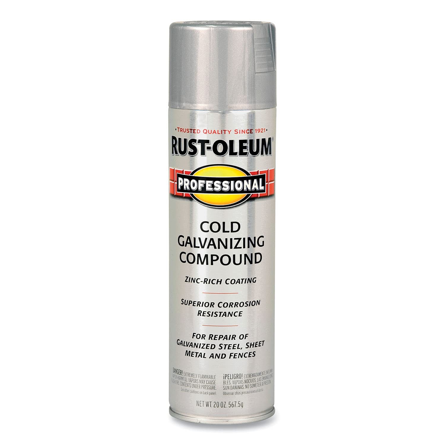 Rust-Oleum 7585838 Cold Gray Professional Galvanizing Compound Spray, 20 Oz