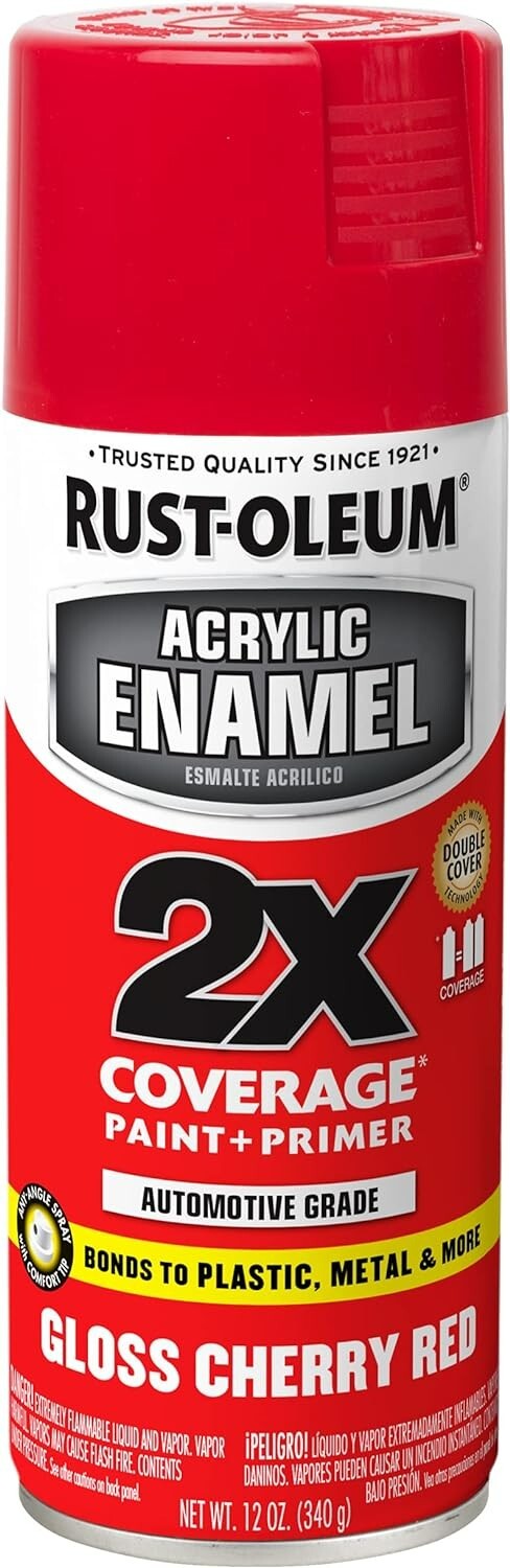 Rust-Oleum 2X Automotive Acrylic Enamel Gloss Cherry Red, 12 Ounce 27190