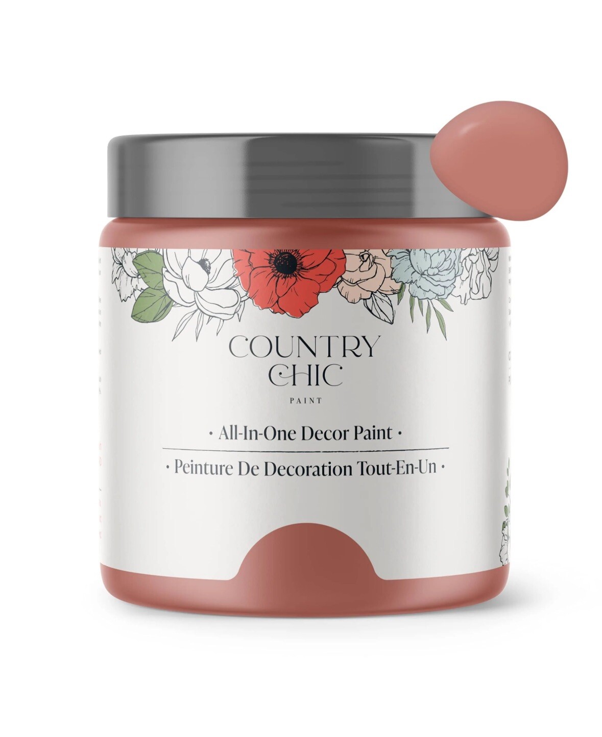 Country Chic Peachy Keen Chalk Paint 4oz Coral Pink