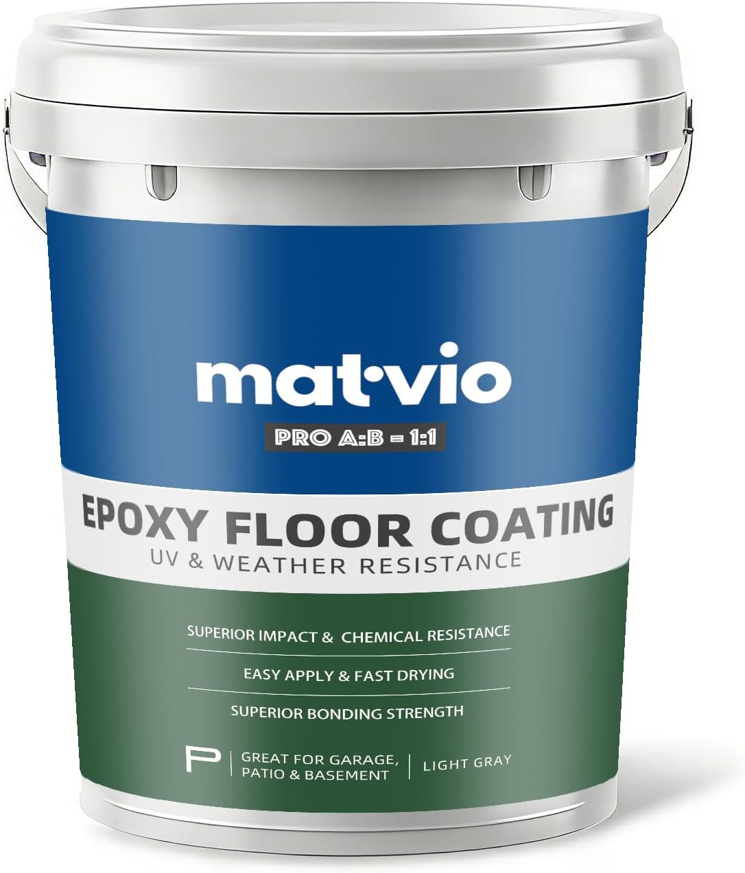 2-Part Epoxy Floor Coating | 1.06 Gal | 1:1 Mix Ratio | Low VOC, Garage & Baseme