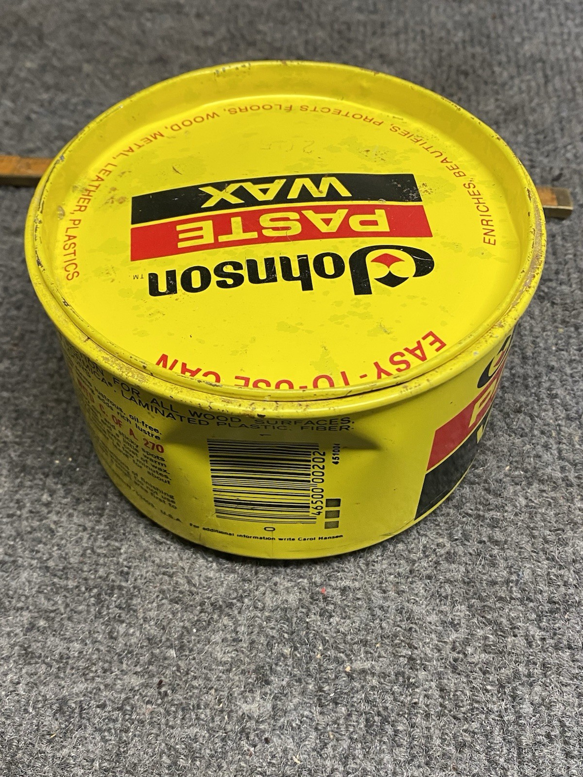 SC Johnson Paste Wax Original Formula 14 Oz 75% Full (Partial)
