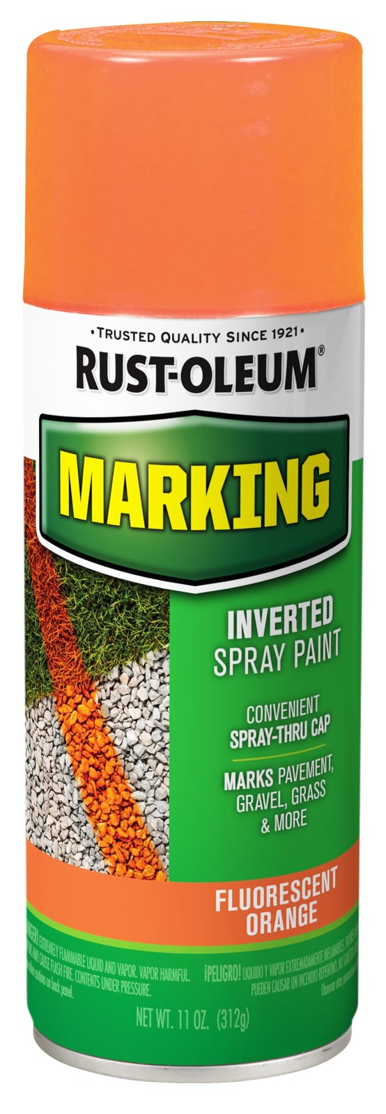 Rust Oleum Fluorescent Orange Marking Spray Paint 11 Ounce Pack Of 1