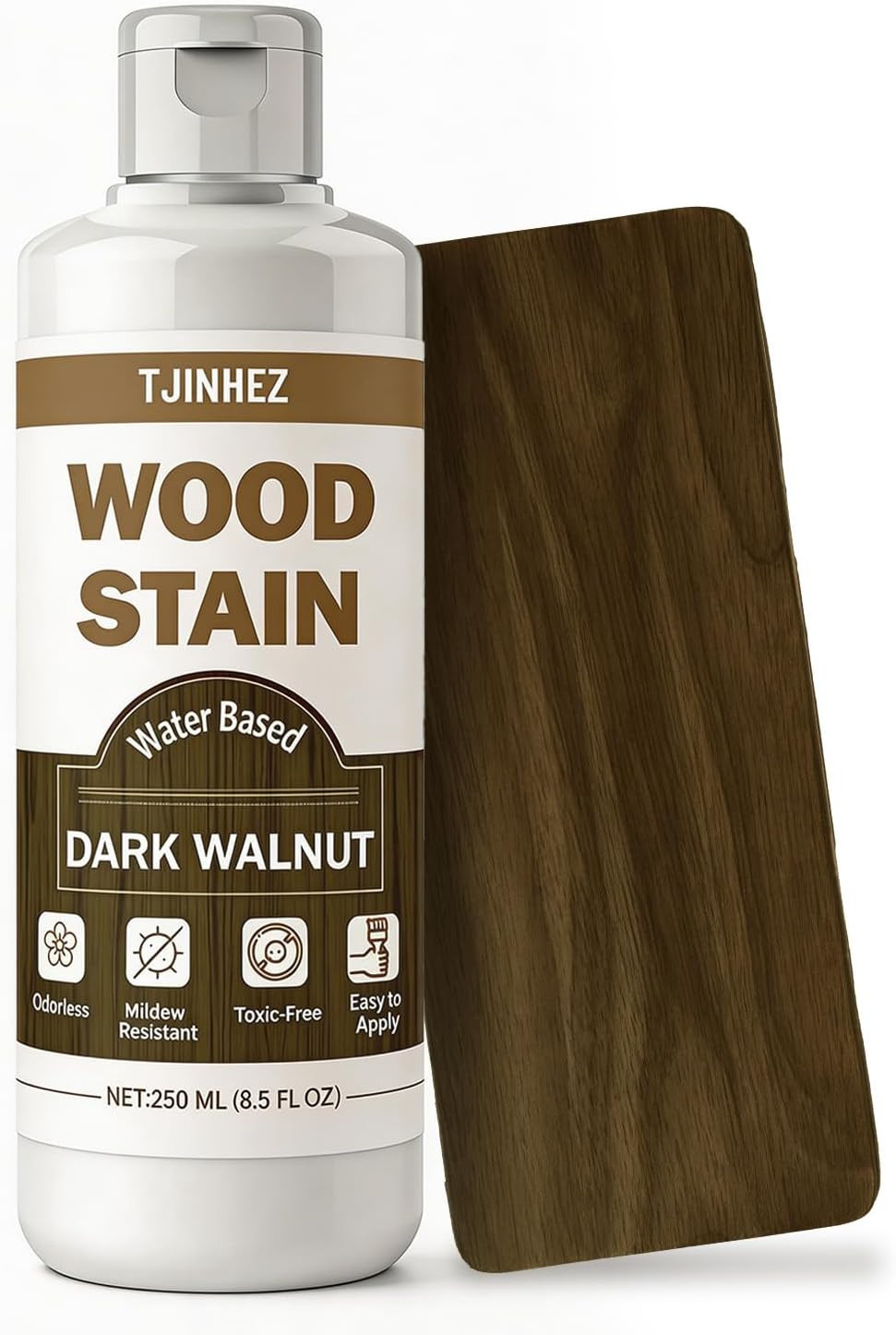 Dark Walnut Wood Stain, 8.5oz/250ml Water Based Wood Stain, Premium Indoor & …
