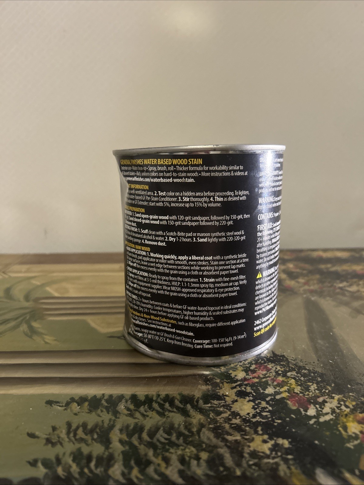 General Finishes Wood Stain Water Based Black Stain 1 Quart
