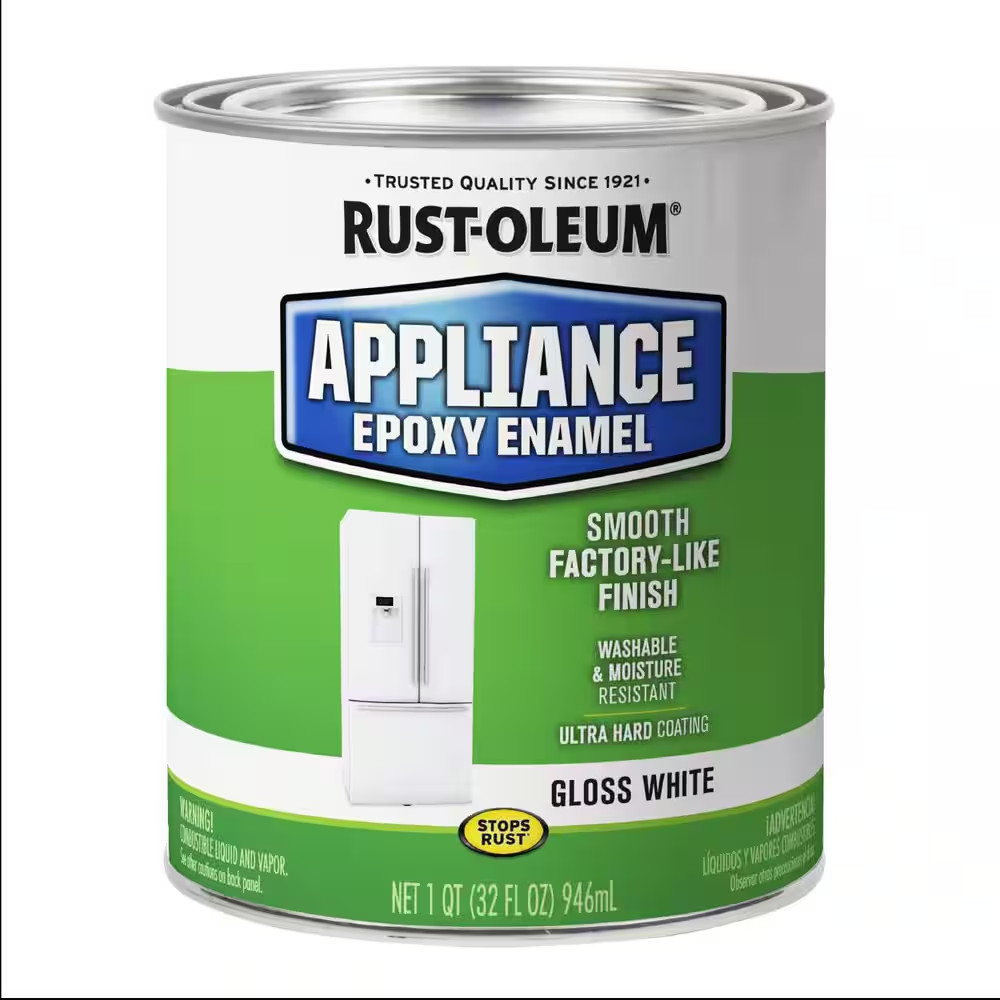 1 Qt. Appliance Epoxy Gloss White Interior Enamel Paint (2-Pack)