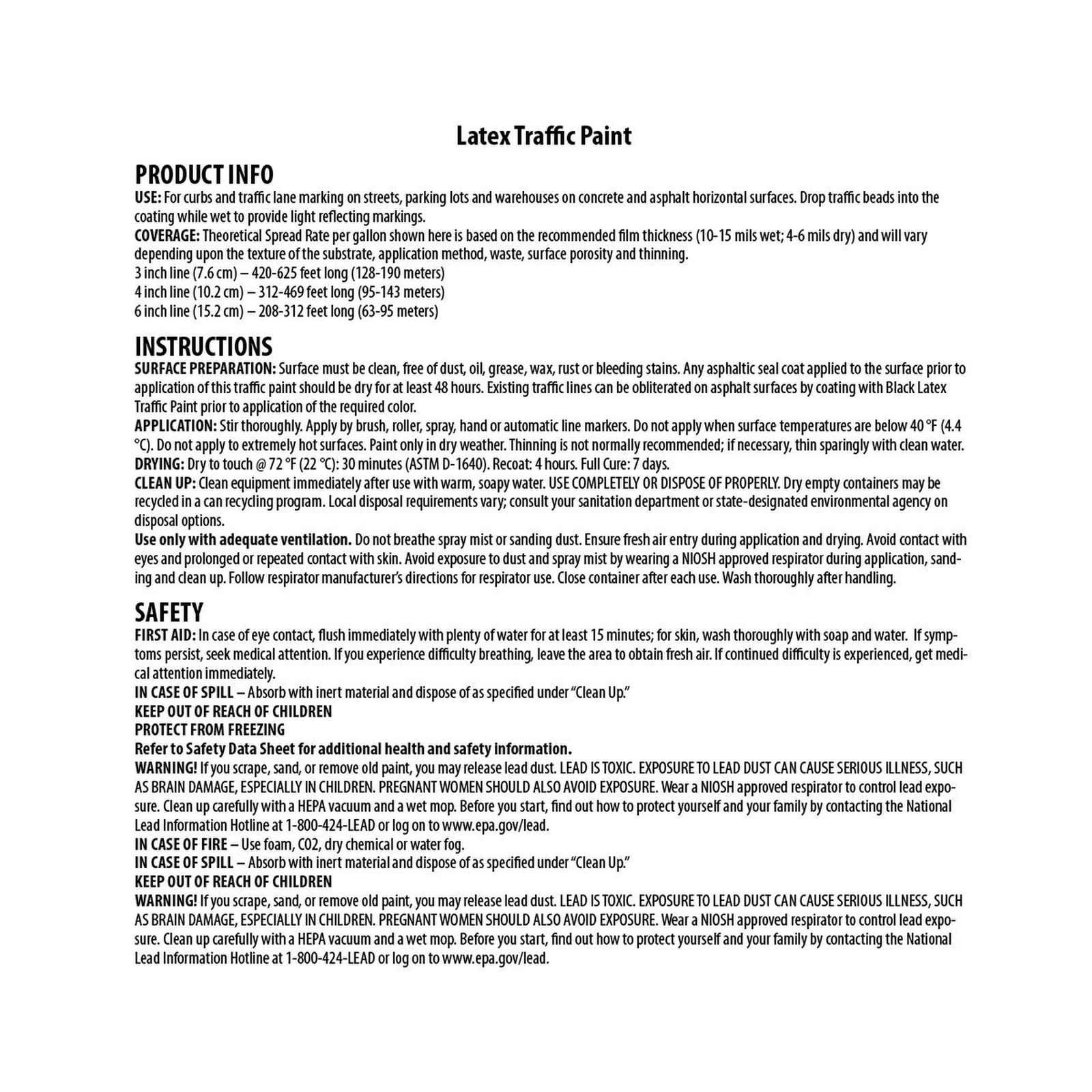 INSL-X Acrylic Latex Traffic Paint, White, 1 Gallon
