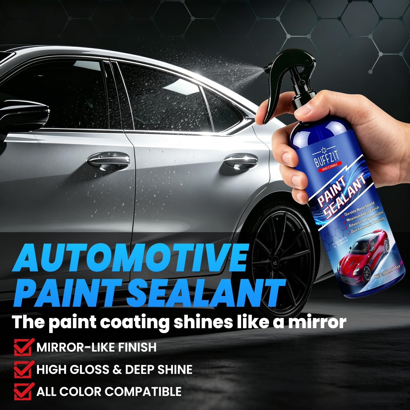 Paint Sealant Spray Quick Effect Coating Agent for High Gloss Shine & Protect…