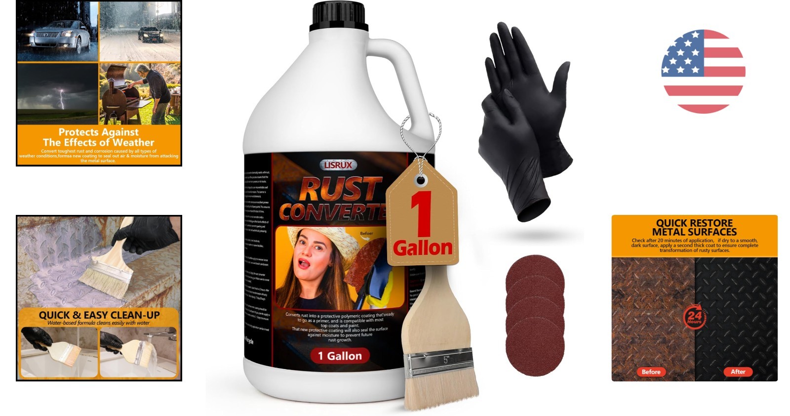 Ultimate 1 Gallon Rust Converter Primer – Water-Based, Stops and Prevents Rust
