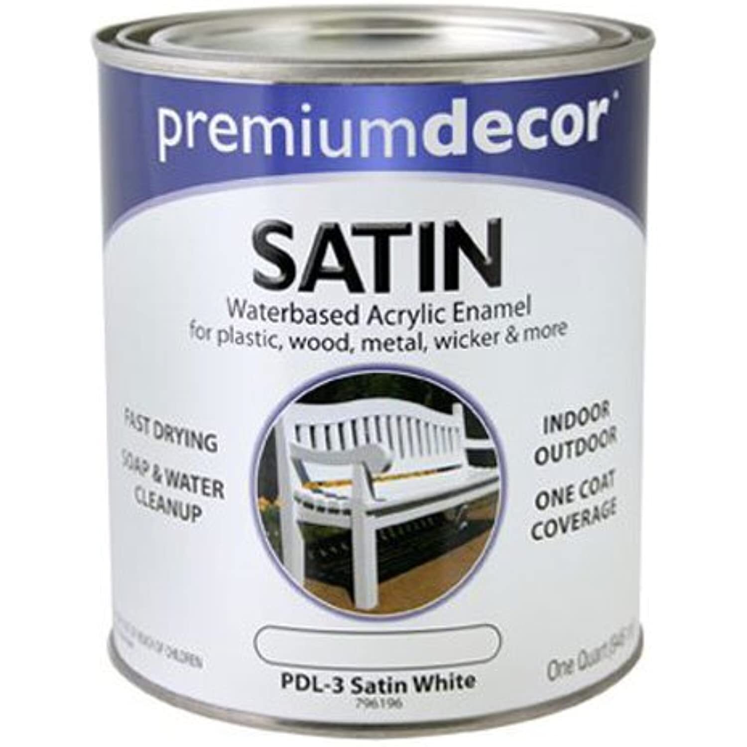 True Value Company PDL3-QT PD White WB Enamel, 1 Quart