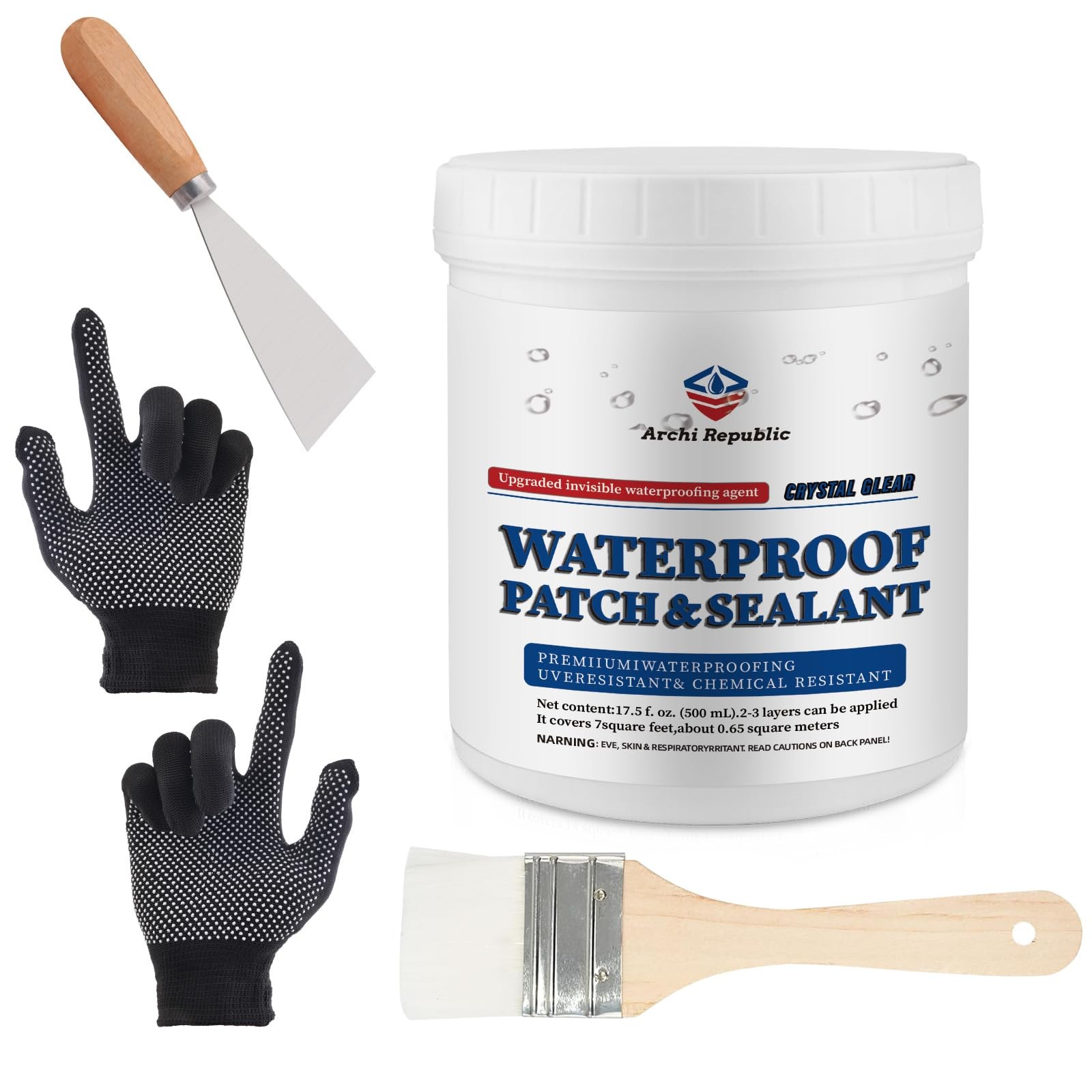 Upgraded Invisible Waterproof Agent Clear as 17.5 fluid ounces, clear