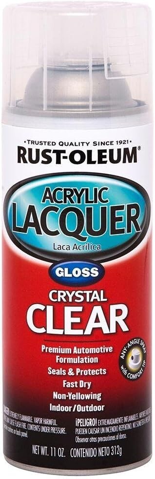 Rust-Oleum Automotive 253366 11-Ounce Acrylic Lacquer Spray Clear Gloss New