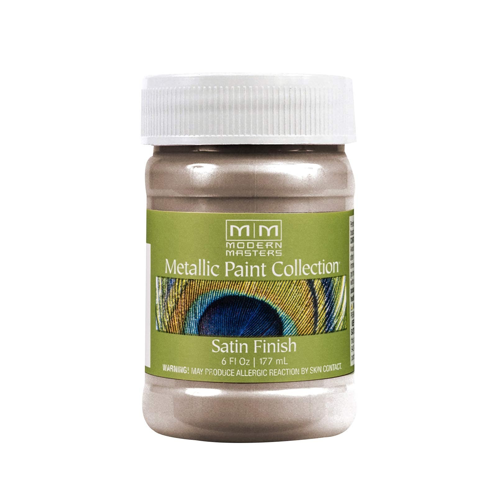 6 oz Modern Masters ME221 Warm Silver Metallic Paint Collection, Satin Water-…