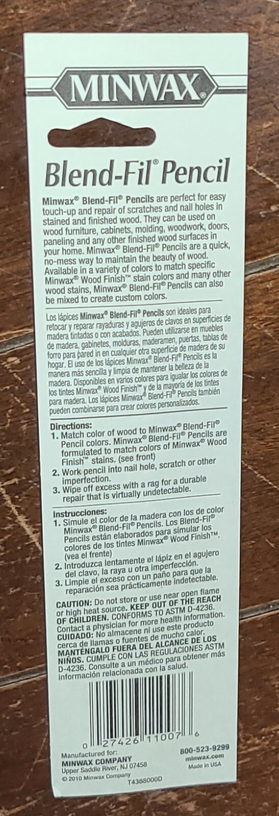 Minwax Blend-Fil Pencil #7 RED ~ Quick & Easy Touch-Up Wood Repair #T4388000D