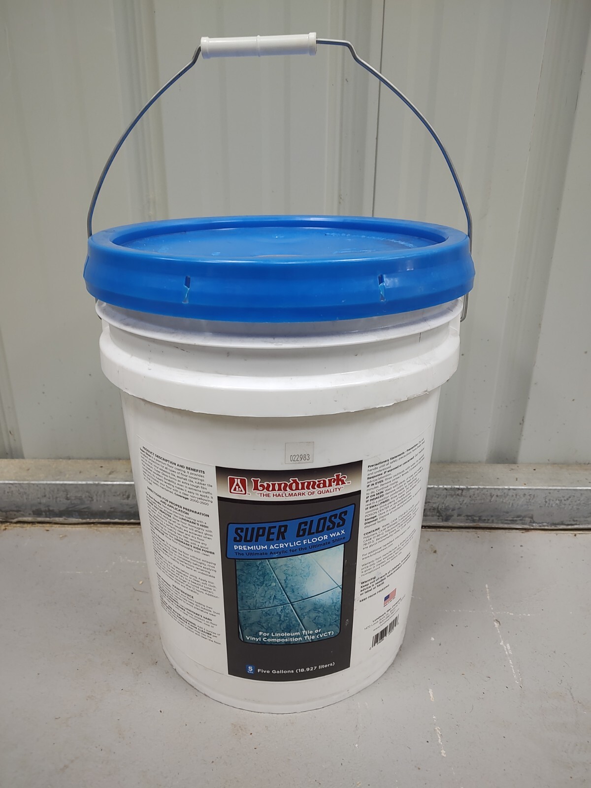 Lundmark Super Gloss Acrylic, Extra Heavy-Duty Hard Finish Floor Wax, 5-Gallon