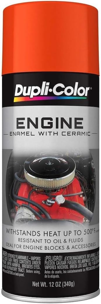 Dupli-Color DE1652 Engine Enamel Spray Paint with Ceramic – Chrysler Hemi Orange