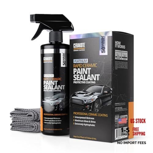 Platinum Rapid Ceramic Paint Sealant Spray – 14 oz. – 50 14 Fl Oz (Pack of 1)