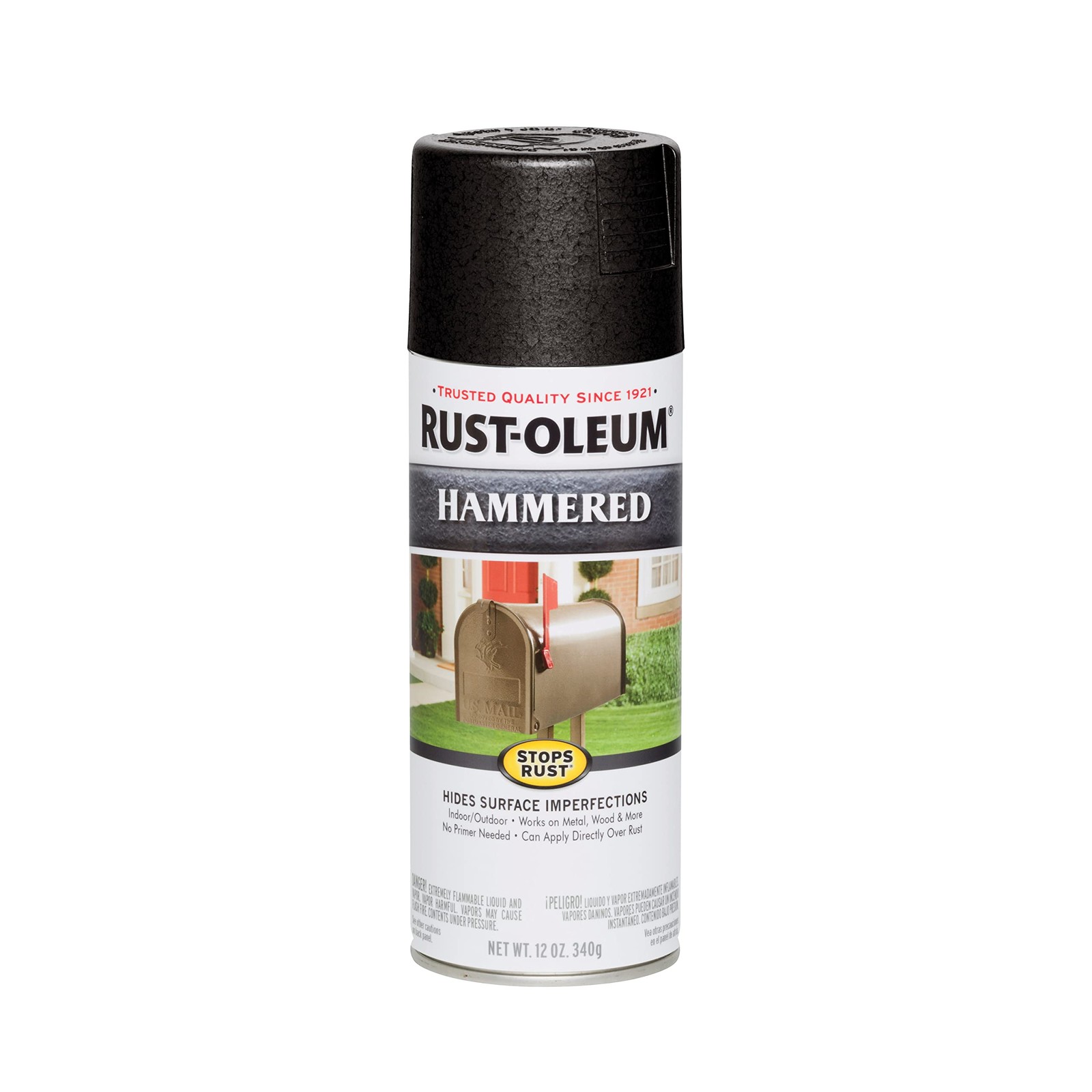 Rust-Oleum 7215830 Stops Rust Hammered Spray 12 Ounce (Pack of 1), Black