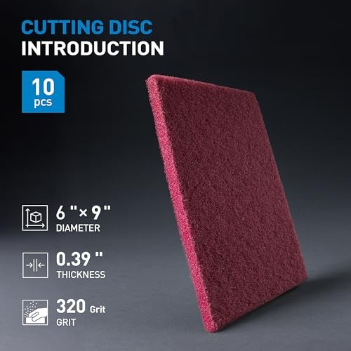 6″ x 9″ Maroon General Purpose Scuff Pads,Pack Automotive Pads for 10