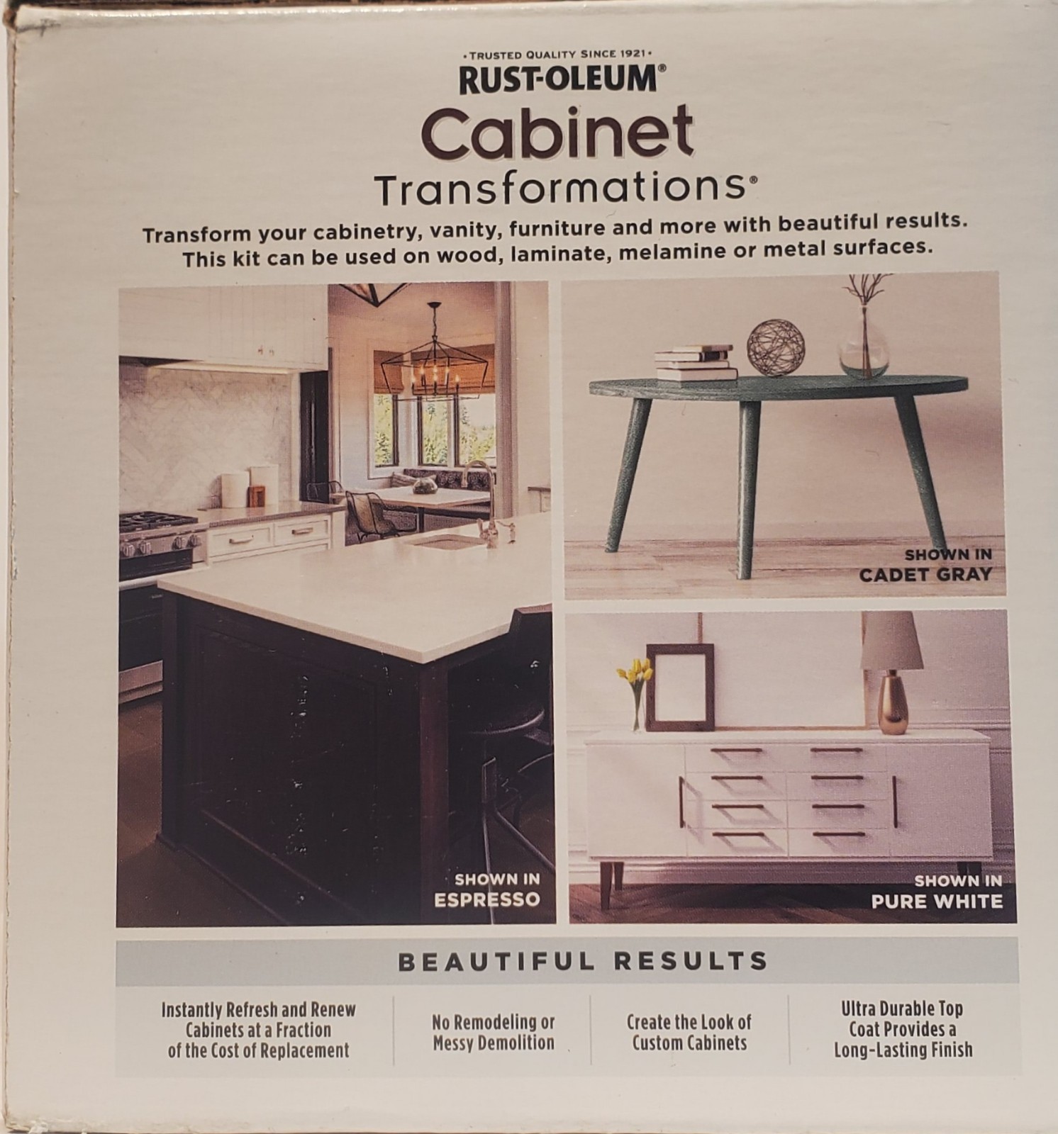 Rust-Oleum Cabinet Transformations Pure White Tint Base Cabinet Refinishing 🔥